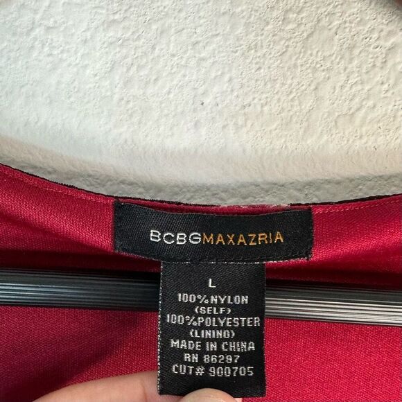 BCBGMAXAZRIA Boho Paisley Y2K Mesh Surplice Top Women Large Nylon Sheer Girlcore - Picture 5 of 8